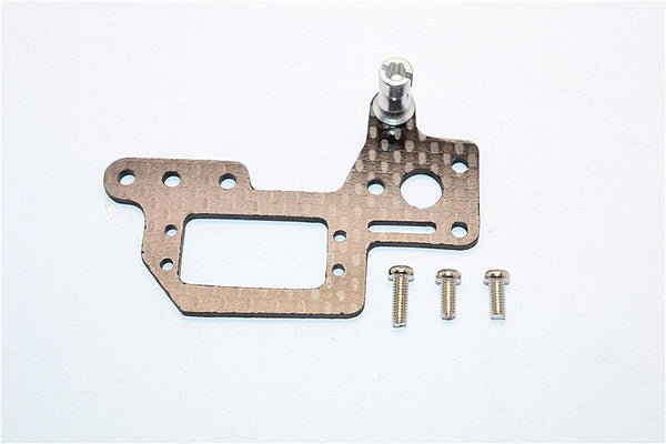 Kyosho Mini Inferno Graphite Servo Mount Cover With Screws - 1Pc Set Silver