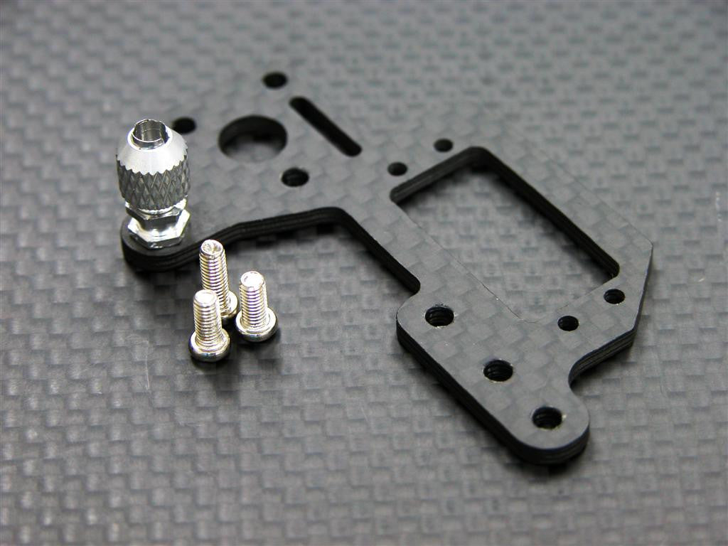 Kyosho Mini Inferno Graphite Servo Mount Cover With Screws - 1Pc Set Black