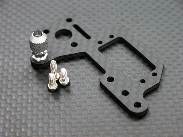 Kyosho Mini Inferno Graphite Servo Mount Cover With Screws - 1Pc Set Black