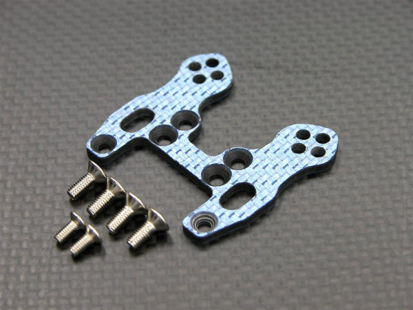 Kyosho Mini Inferno Graphite Front Damper Tower With Screws (Multiple Colors) - 1Pc Set Blue
