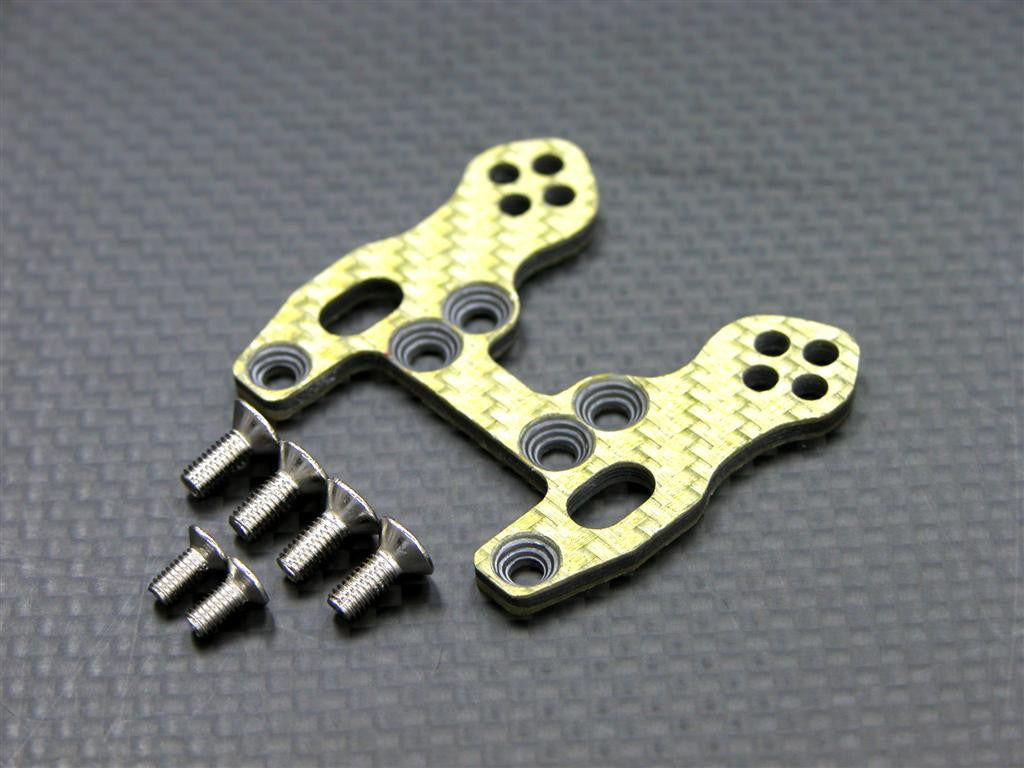 Kyosho Mini Inferno Graphite Front Damper Tower With Screws (Multiple Colors) - 1Pc Set Gold
