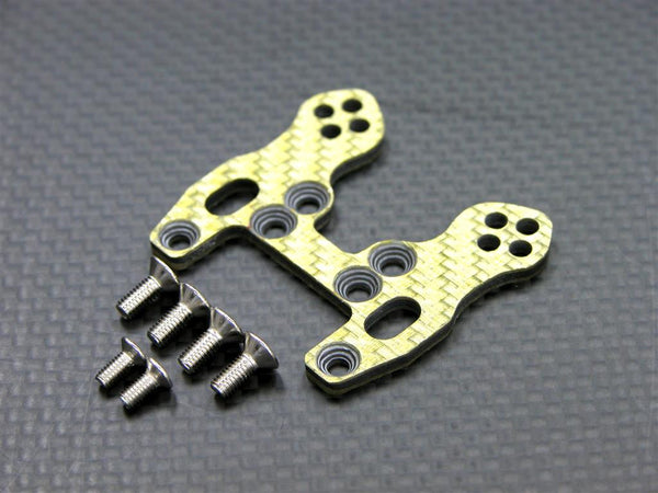 Kyosho Mini Inferno Graphite Front Damper Tower With Screws (Multiple Colors) - 1Pc Set Gold