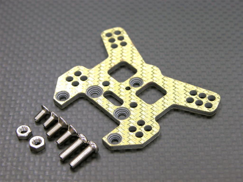 Kyosho Mini Inferno Graphite Rear Damper Tower With Screws (Multiple Colors) - 1Pc Set Gold