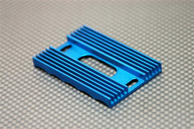 3Cell Aluminum Battery Stopper Plate Heat Sink - 1Pc Blue - JTeamhobbies