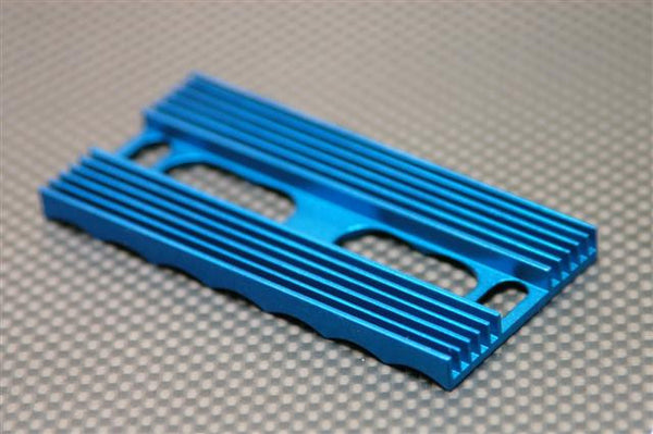 4Cell Aluminum Battery Stopper Plate Heat Sink - 1Pc Blue - JTeamhobbies