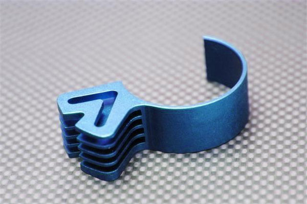 Aluminum 5-Fins Motor Heat Sink - 1Pc Blue