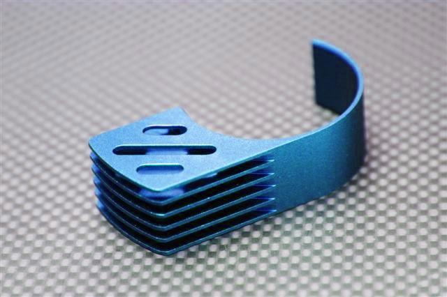 Aluminum 6-Fins Motor Heat Sink - 1Pc Blue