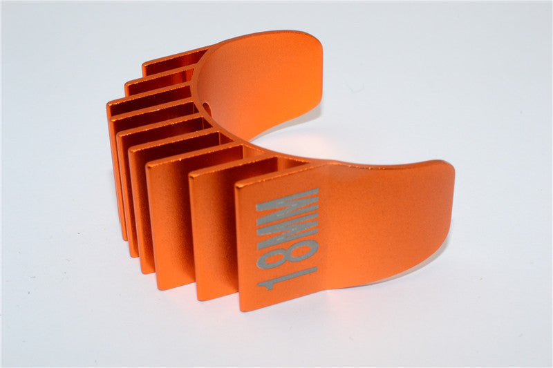 Aluminum Motor Heat Sink Mount 18mm For 1/10 05, 540, 360 Motor - 1Pc Orange