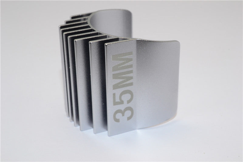 Aluminum Motor Heat Sink Mount 35mm For 1/10 05, 540, 360 Motor - 1Pc Gray Silver