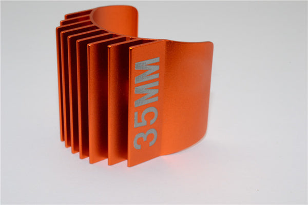 Aluminum Motor Heat Sink Mount 35mm For 1/10 05, 540, 360 Moto r- 1Pc Orange