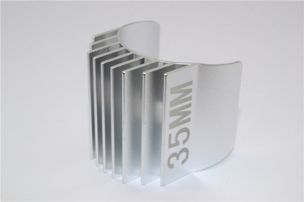 Aluminum Motor Heat Sink Mount 35mm For 1/10 05, 540, 360 Motor - 1Pc Silver