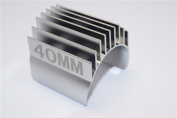 Aluminum Motor Heat Sink Mount 40mm For 1/10 05, 540, 360 Motor - 1Pc Gray Silver
