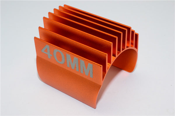 Aluminum Motor Heat Sink Mount 40mm For 1/10 05, 540, 360 Motor - 1Pc Orange