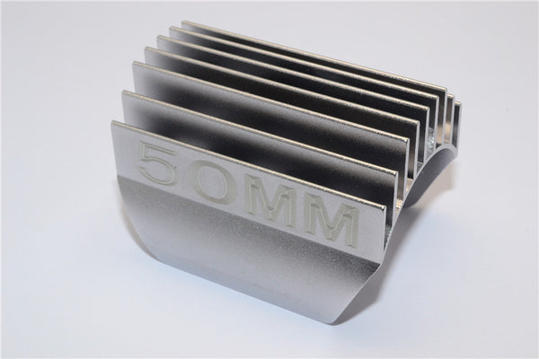 Aluminum Motor Heat Sink Mount 50mm For 1/10 05, 540, 360 Motor- 1Pc Gray Silver