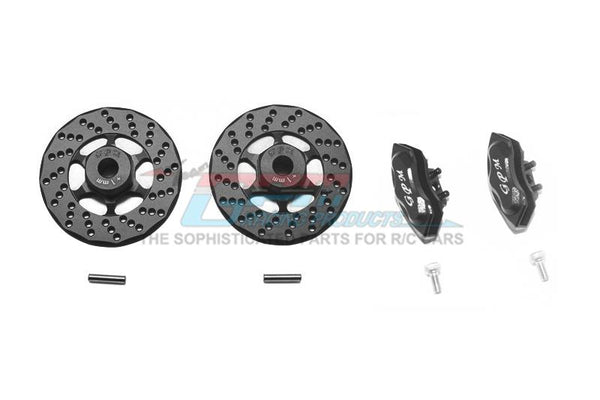 Traxxas Ford GT 4-Tec 2.0 (83056-4) Aluminum Front Or Rear Brake Disk + Brake Caliper - 4Pc Set Black