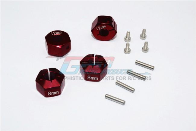 Traxxas Ford GT 4-Tec 2.0 (83056-4) Aluminum Hex Adapters 8mm Thick - 4Pc Set Brown