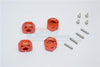 Traxxas Ford GT 4-Tec 2.0 (83056-4) Aluminum Hex Adapters 8mm Thick - 4Pc Set Orange