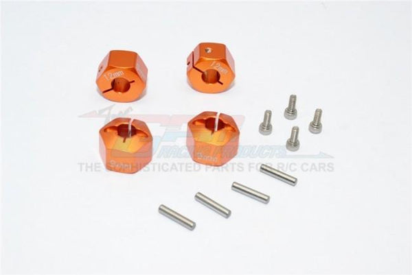 Traxxas Ford GT 4-Tec 2.0 (83056-4) Aluminum Hex Adapters 9mm Thick - 4Pc Set Orange