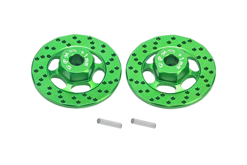 Aluminum 7075 +1mm Hex With Brake Disk For Traxxas 1:10 FORD GT 4-TEC 2.0 83056-4 / 4-TEC 3.0 CORVETTE STINGARY 93054-4 Upgrade Parts - Green