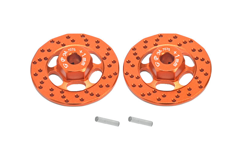 Aluminum 7075 +1mm Hex With Brake Disk For Traxxas 1:10 FORD GT 4-TEC 2.0 83056-4 / 4-TEC 3.0 CORVETTE STINGARY 93054-4 Upgrade Parts - Orange