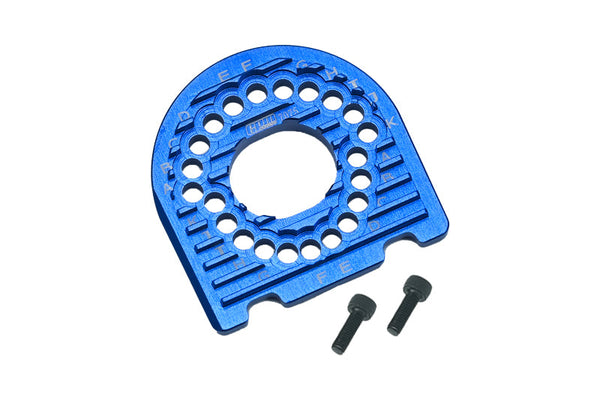 Aluminum 7075 Motor Mount Plate With Heat Sink Fins For Traxxas 1:10 FORD GT 4-TEC 2.0 83056-4 / 4-TEC 3.0 CORVETTE STINGARY 93054-4 Upgrade Parts - Blue