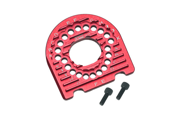 Aluminum 7075 Motor Mount Plate With Heat Sink Fins For Traxxas 1:10 FORD GT 4-TEC 2.0 83056-4 / 4-TEC 3.0 CORVETTE STINGARY 93054-4 Upgrade Parts - Red