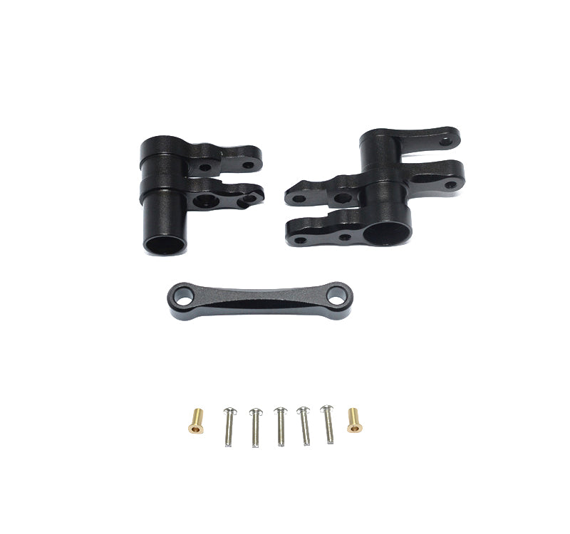 Aluminum Steering Assembly For 1/10 Traxxas Ford GT 4-Tec 2.0 83056-4 / 4-Tec 3.0 93054-4 - 1 Set Black