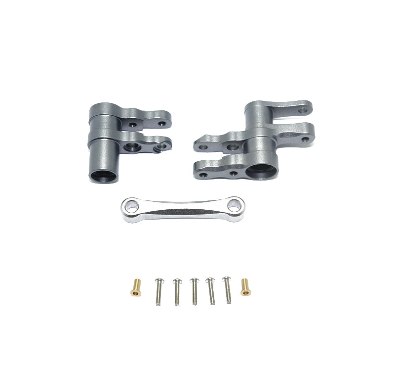 Aluminum Steering Assembly For 1/10 Traxxas Ford GT 4-Tec 2.0 83056-4 / 4-Tec 3.0 93054-4 - 1 Set Gray Silver