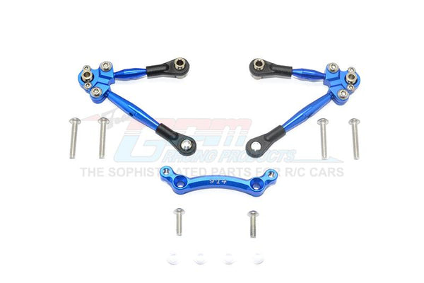 Traxxas Ford GT 4-Tec 2.0 (83056-4) Aluminum Front Tie Rods With Stabilizer For C Hub - 3Pc Set Blue