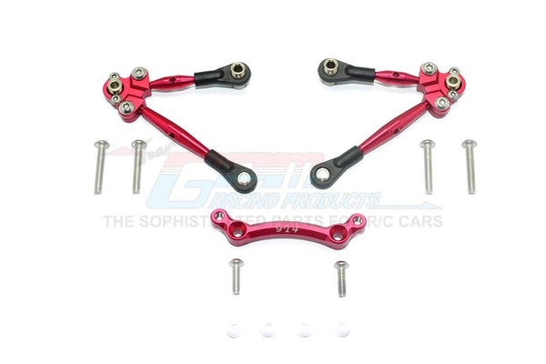 Traxxas Ford GT 4-Tec 2.0 (83056-4) Aluminum Front Tie Rods With Stabilizer For C Hub - 3Pc Set Red