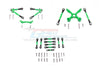 Traxxas Ford GT 4-Tec 2.0 (83056-4) Aluminum Front & Rear Tie Rods With Stabilizer For C Hub + Whole Car Tie Rods - 51Pc Set Green