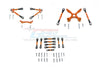 Traxxas Ford GT 4-Tec 2.0 (83056-4) Aluminum Front & Rear Tie Rods With Stabilizer For C Hub + Whole Car Tie Rods - 51Pc Set Orange