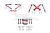 Traxxas Ford GT 4-Tec 2.0 (83056-4) Aluminum Front & Rear Tie Rods With Stabilizer For C Hub + Whole Car Tie Rods - 51Pc Set Red