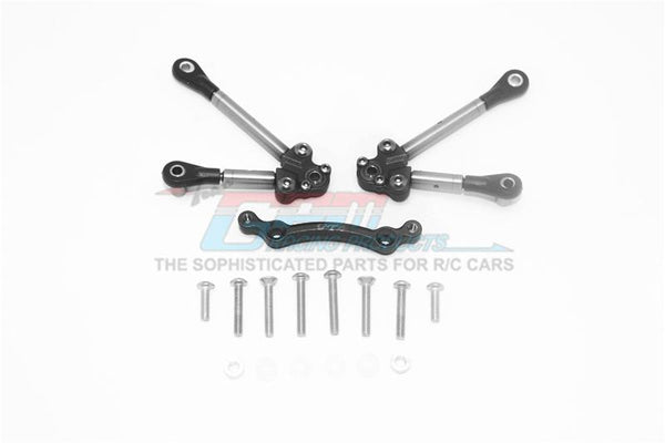 Traxxas Ford GT 4-Tec 2.0 (83056-4) Titanium Front Tie Rods With Stabilizer For C Hub - 15Pc Set Black