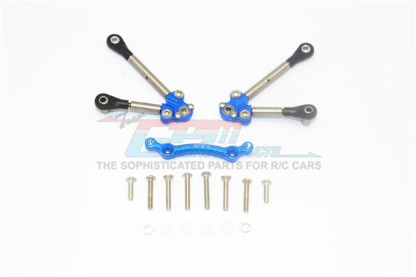 Traxxas Ford GT 4-Tec 2.0 (83056-4) Titanium Front Tie Rods With Stabilizer For C Hub - 15Pc Set Blue