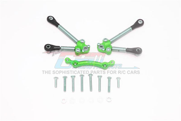 Traxxas Ford GT 4-Tec 2.0 (83056-4) Titanium Front Tie Rods With Stabilizer For C Hub - 15Pc Set Green