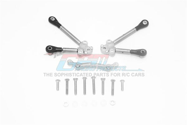 Traxxas Ford GT 4-Tec 2.0 (83056-4) Titanium Front Tie Rods With Stabilizer For C Hub - 15Pc Set Silver