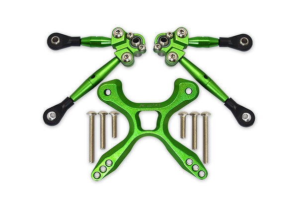 Aluminum Rear Tie Rods With Stabilizer Car Tie Rods For 1/10 Traxxas Ford GT 4-Tec 2.0 83056-4 / 4-Tec 3.0 93054-4 - 1 Set Green