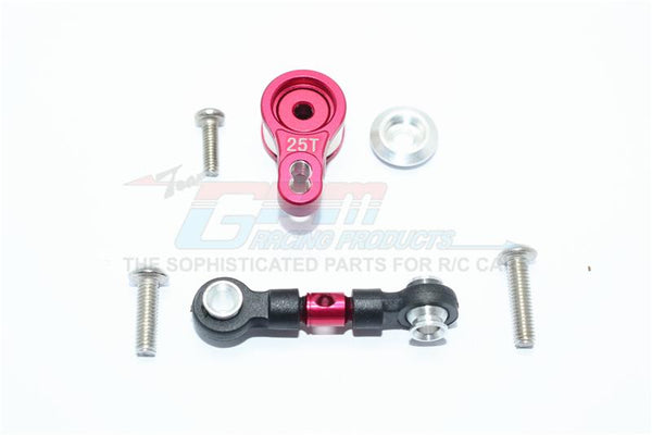 Traxxas Ford GT 4-Tec 2.0 (83056-4) Aluminum Servo Saver With Aluminum Steering Link - 6Pc Set Red