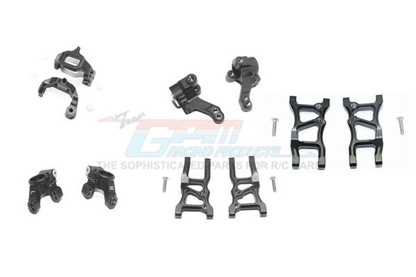 Traxxas Ford GT 4-Tec 2.0 (83056-4) Aluminum Front Lower Arms, Rear Lower Arms, Front+Rear Knuckle Arms, Front C Hubs Combo Packs - 18Pc Set Black