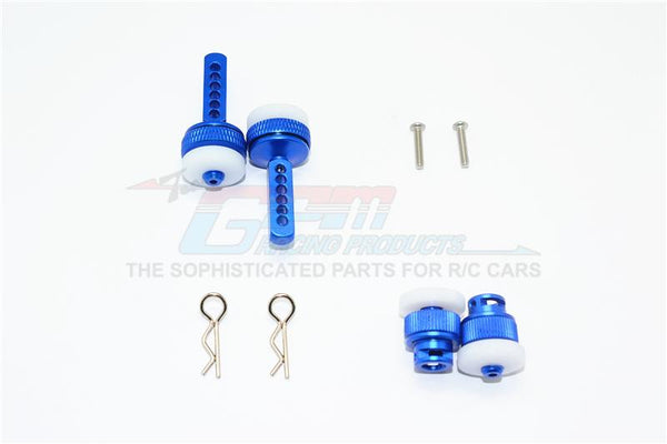 Traxxas Ford GT 4-Tec 2.0 (83056-4) Aluminum Front & Rear Magnetic Body Mount - 4Pc Set Blue