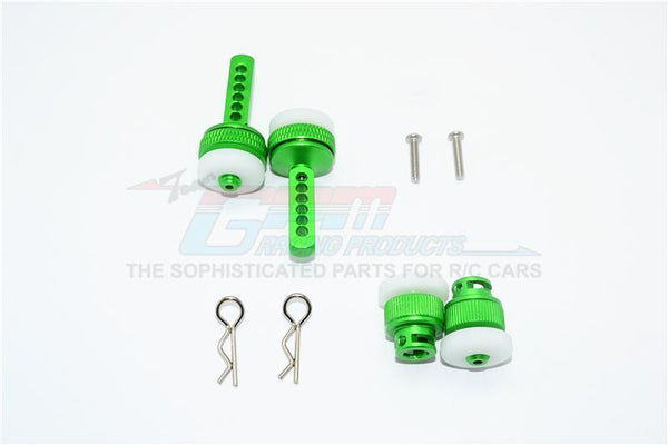 Traxxas Ford GT 4-Tec 2.0 (83056-4) Aluminum Front & Rear Magnetic Body Mount - 4Pc Set Green