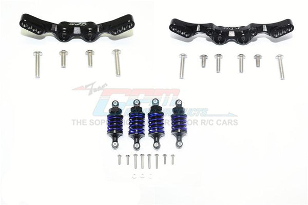 Traxxas Ford GT 4-Tec 2.0 (83056-4) Aluminum Front & Rear Shock Towers + Front (53mm) + Rear (50mm) Oil Filled Dampers - 28Pc Set Black