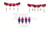 Traxxas Ford GT 4-Tec 2.0 (83056-4) Aluminum Front & Rear Shock Towers + Front (53mm) + Rear (50mm) Oil Filled Dampers - 28Pc Set Red