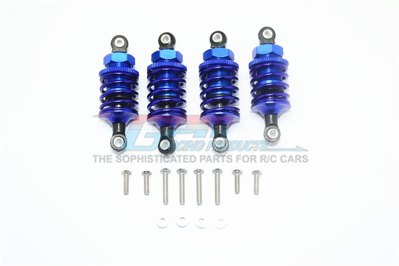 Traxxas Ford GT 4-Tec 2.0 (83056-4) Aluminum Front (50mm) + Rear (47mm) Oil Filled Dampers - 4Pc Set Blue