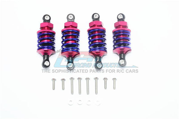 Traxxas Ford GT 4-Tec 2.0 (83056-4) Aluminum Front (50mm) + Rear (47mm) Oil Filled Dampers - 4Pc Set Red