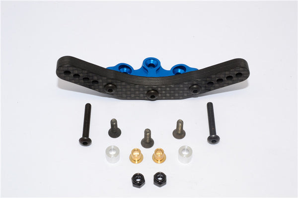 Tamiya TB04 Graphite Front Damper Mount - 1 Set Blue