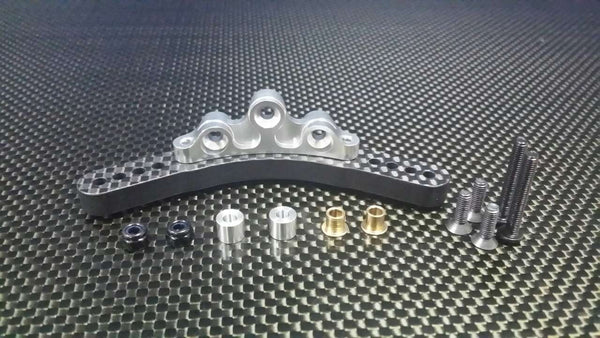 Tamiya TB04 Graphite Front Damper Mount - 1 Set Silver