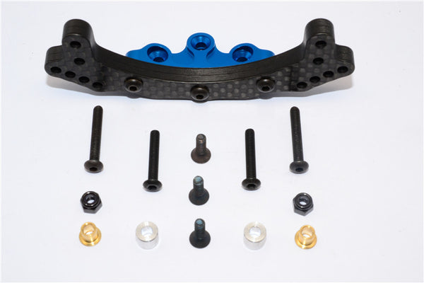 Tamiya TB04 Graphite Rear Damper Mount - 1 Set Blue