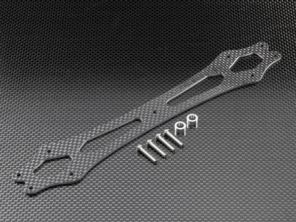 Tamiya TT-01 & TT-01D Graphite Sub-Chassis With Screws - 1Pc Set Black